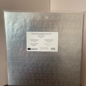 Creative Memories ABC/123 Stickers, Platinum